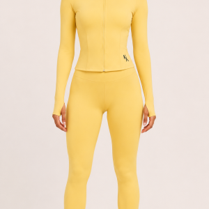 Butter Golden Mock-Neck Jacket & Leggings Set