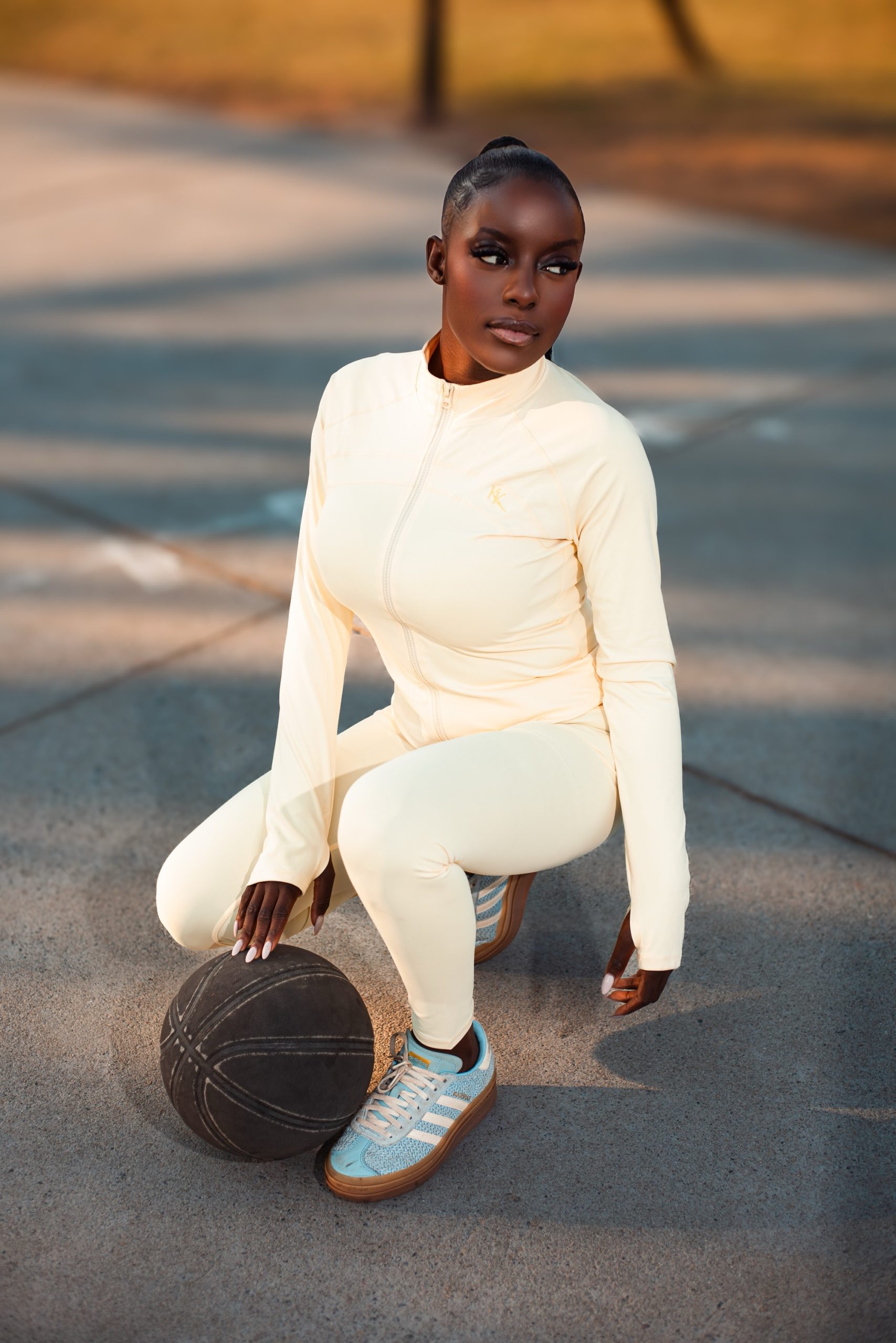 Butter Yellow Mock-Neck Jacket & Leggings Set - Image 4